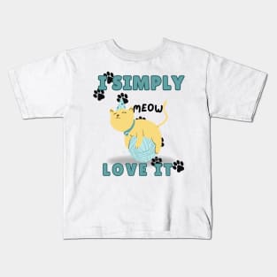 I Simply  love it cute cat t-shirt Kids T-Shirt